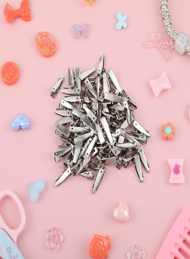 Josojoou 160Pcs Small Metal Alligator Hair Clips 0.94Inch Sliver Mini Alligator Clip Flat Hair Bow Clips for Sectioning Hairs Styling And Sectioning Hairdressing DIY Crafts - Image 4